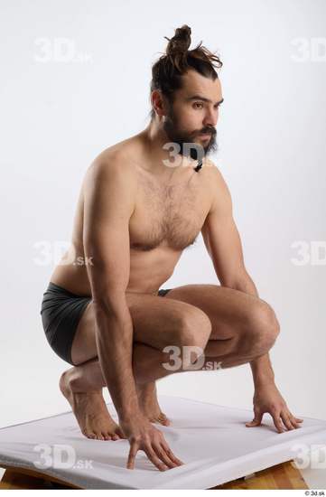 Man White Slim Male Studio Poses