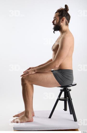 Man White Slim Male Studio Poses