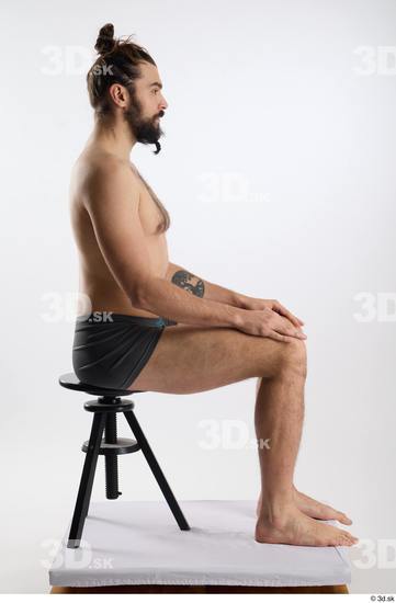 Man White Slim Male Studio Poses