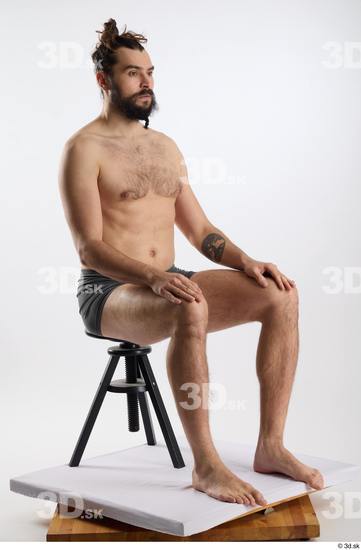 Man White Slim Male Studio Poses