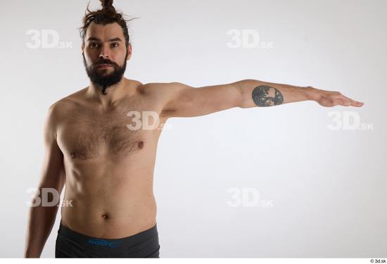 Man White Slim Male Studio Poses