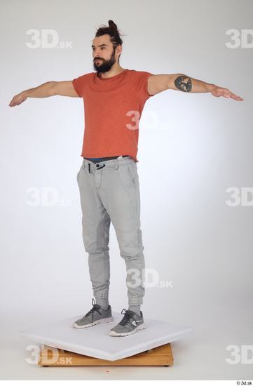 Man White Slim Male Studio Poses