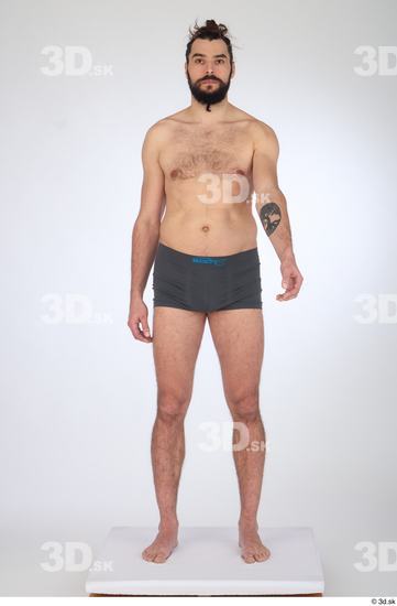 Man White Slim Male Studio Poses