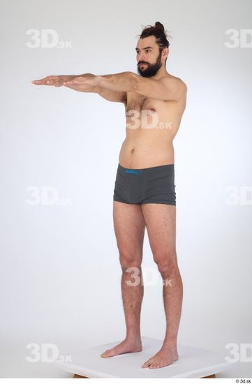 Man White Slim Male Studio Poses