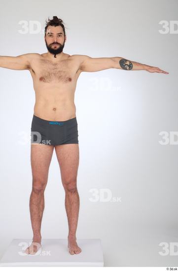 Man White Slim Male Studio Poses