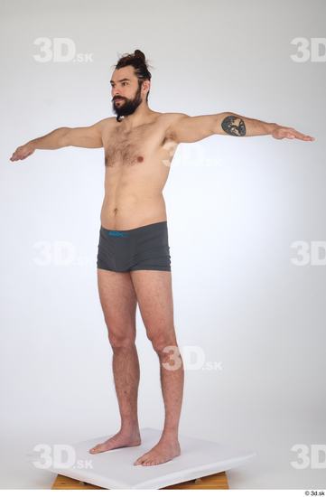 Man White Slim Male Studio Poses