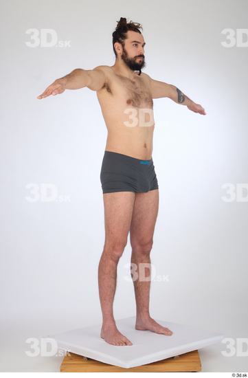 Man White Slim Male Studio Poses