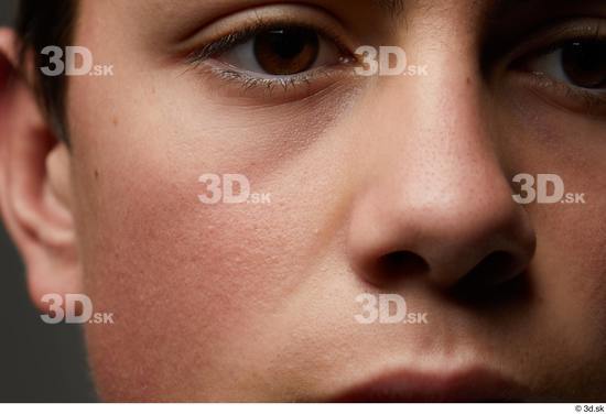 Eye Nose Cheek Skin Man Slim Studio photo references