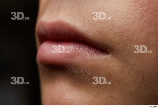 Mouth Skin Man Slim Studio photo references