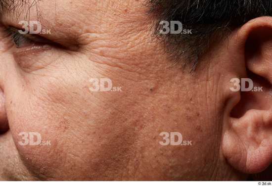 Eye Cheek Ear Hair Skin Man Chubby Wrinkles Studio photo references