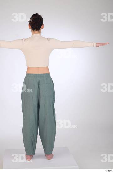 Woman White Slim Female Studio Poses