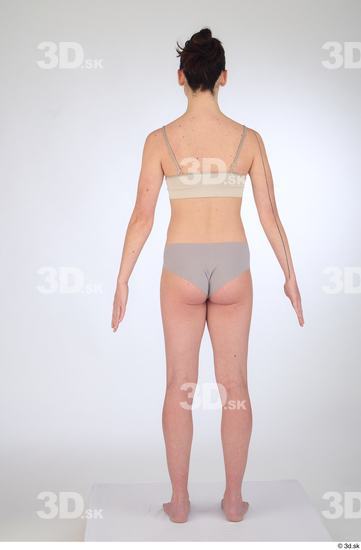 Woman White Slim Female Studio Poses