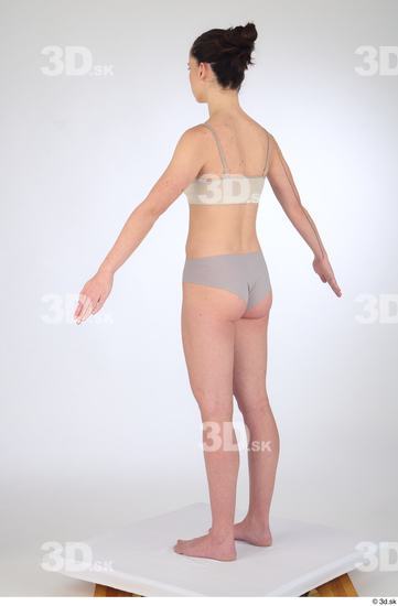 Woman White Slim Female Studio Poses