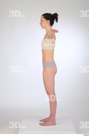 Woman White Slim Female Studio Poses