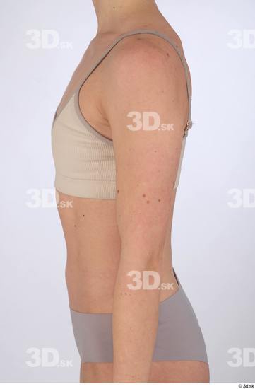 Woman White Slim Female Studio Poses