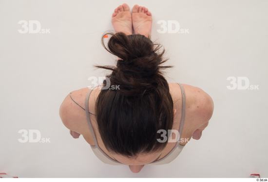 Woman White Slim Female Studio Poses