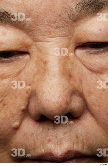 Face Nose Skin Woman Asian Chubby Wrinkles Studio photo references