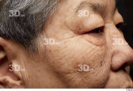 Eye Face Nose Cheek Ear Hair Skin Woman Asian Chubby Wrinkles Studio photo references