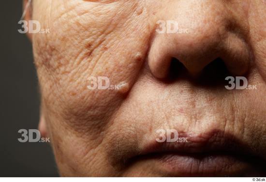 Face Mouth Nose Cheek Skin Woman Asian Chubby Wrinkles Studio photo references