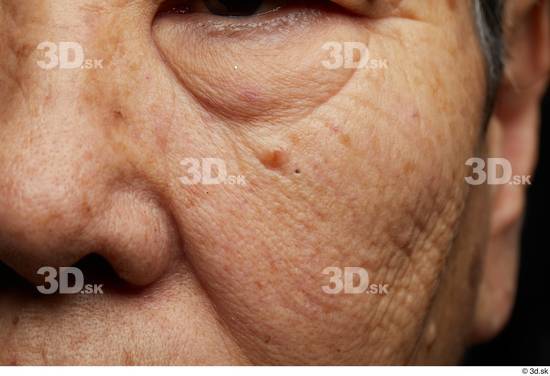 Face Nose Cheek Skin Woman Asian Chubby Wrinkles Studio photo references