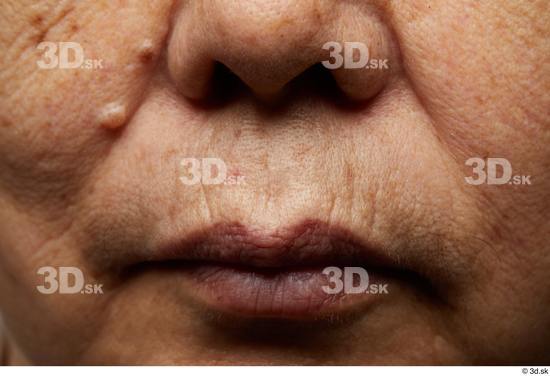 Face Mouth Nose Skin Woman Asian Chubby Wrinkles Studio photo references