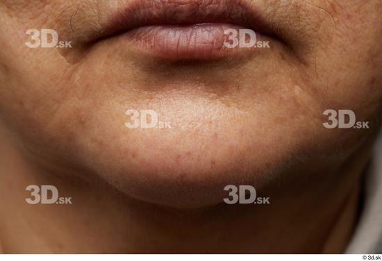 Face Mouth Skin Woman Asian Chubby Wrinkles Studio photo references