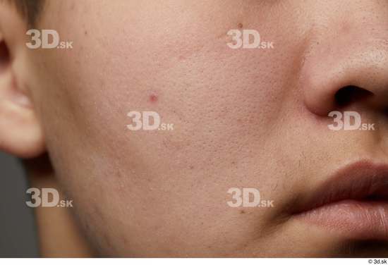 Face Mouth Nose Cheek Skin Man Asian Slim Studio photo references