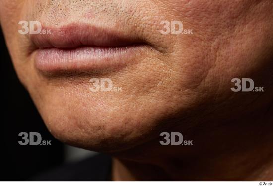 Mouth Skin Man Asian Slim Wrinkles Studio photo references