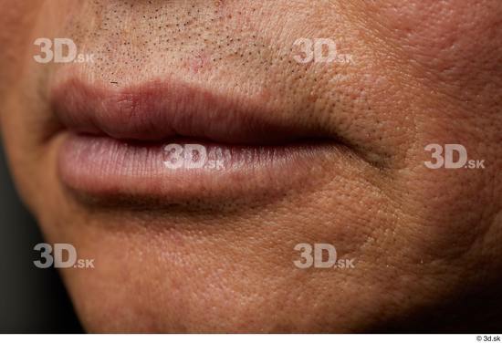 Mouth Skin Man Asian Slim Wrinkles Studio photo references