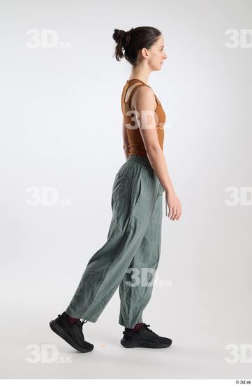 Woman White Slim Female Studio Poses