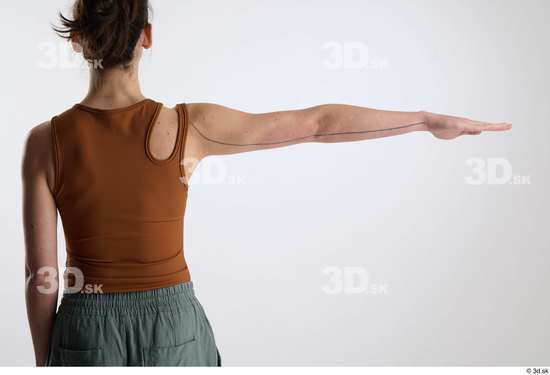 Woman White Slim Female Studio Poses