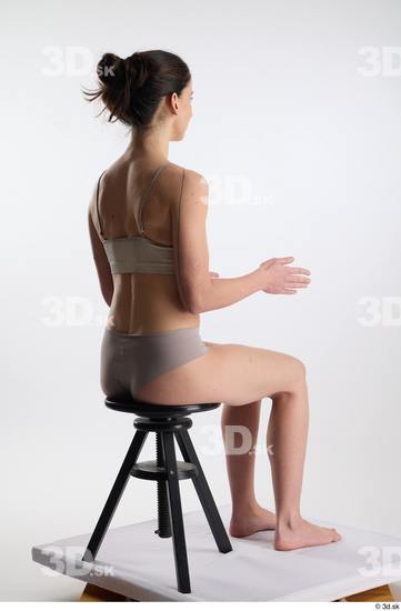 Woman White Slim Female Studio Poses