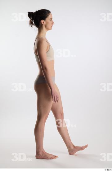 Woman White Slim Female Studio Poses