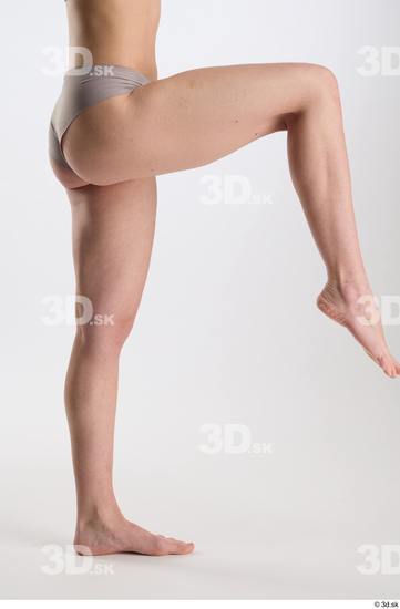 Woman White Slim Female Studio Poses