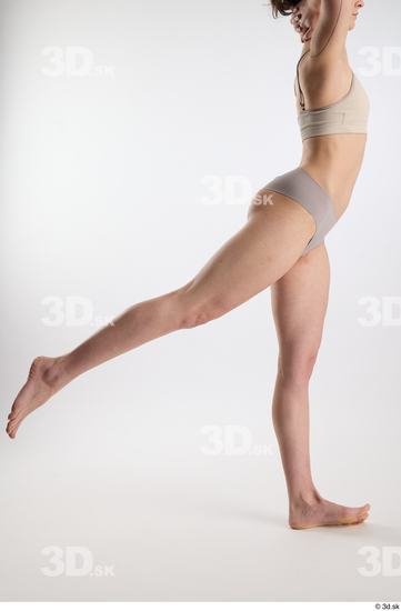 Woman White Slim Female Studio Poses