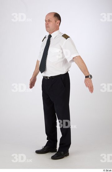 Whole Body Man White Uniform Athletic Studio photo references