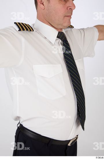 Whole Body Man White Uniform Athletic Studio photo references