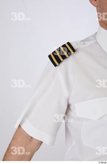 Whole Body Man White Uniform Athletic Studio photo references