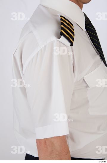 Whole Body Man White Uniform Athletic Studio photo references