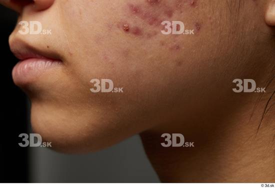 Face Mouth Cheek Skin Woman Asian Slim Studio photo references