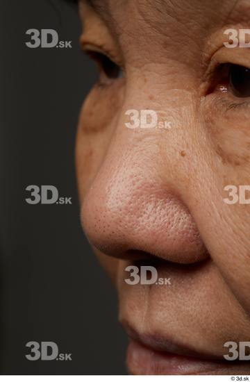 Face Nose Skin Woman Asian Slim Wrinkles Studio photo references