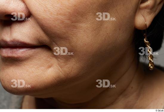 Face Mouth Nose Cheek Skin Woman Asian Slim Wrinkles Studio photo references