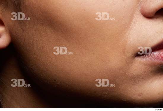 Face Cheek Skin Woman Slim Studio photo references