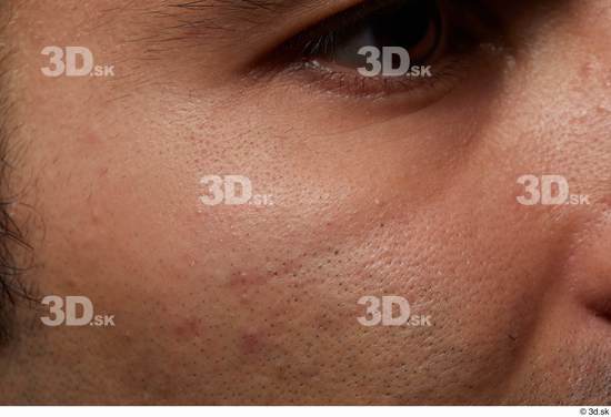 Cheek Skin Man Slim Wrinkles Studio photo references