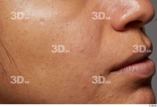 Face Mouth Nose Cheek Skin Woman Slim Studio photo references