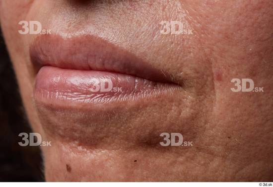 Face Mouth Skin Woman Slim Wrinkles Studio photo references