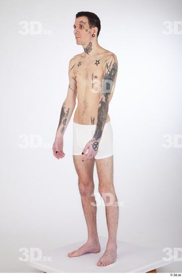 Man White Underweight Male Studio Poses