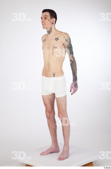 Man White Underweight Male Studio Poses