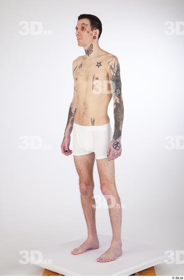 Man White Underweight Male Studio Poses