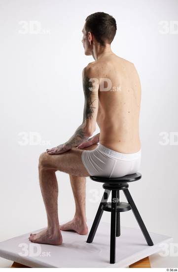 Man White Underweight Male Studio Poses